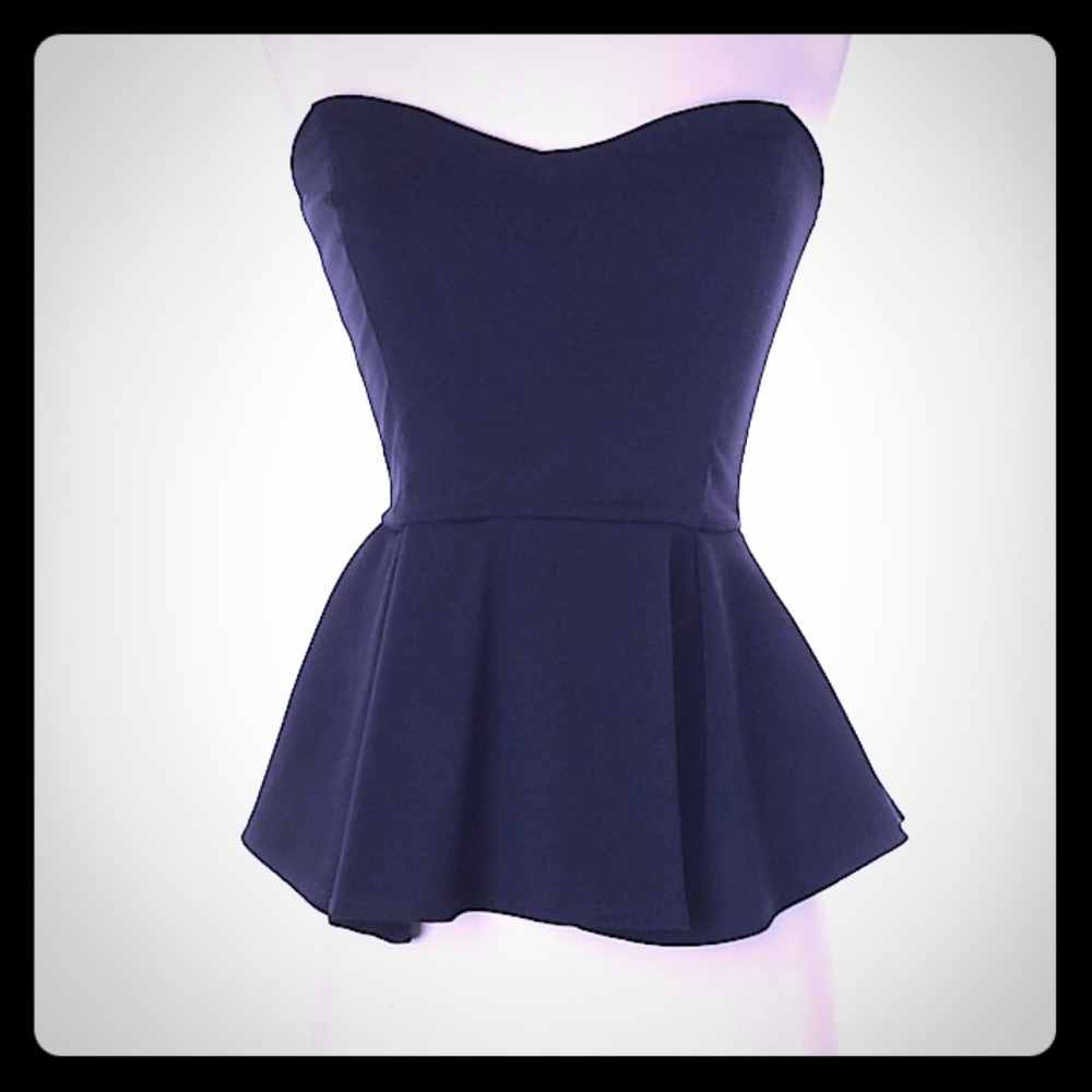 Sexy peplum tube top
